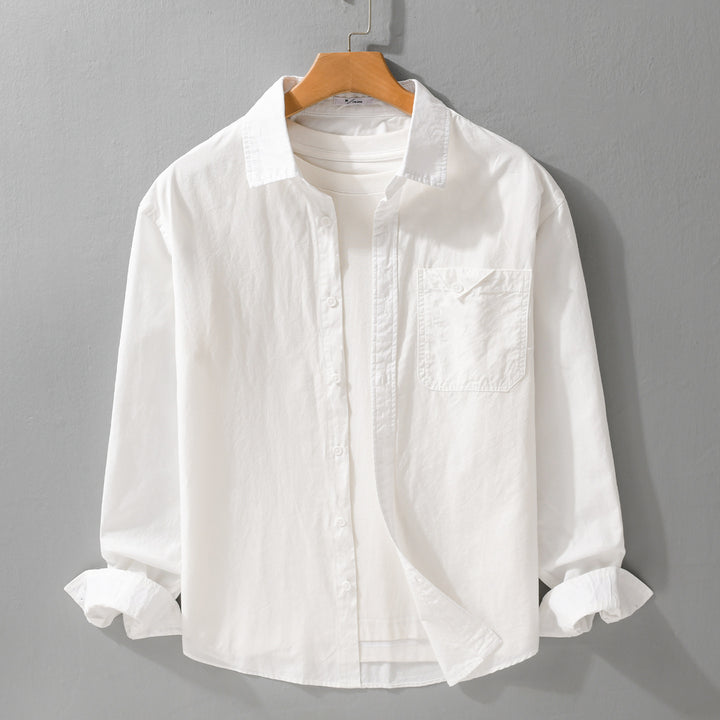 Herren Lagenhemd mit integriertem T-Shirt-Layer und aufgesetzter Brusttasche Echoarchiv