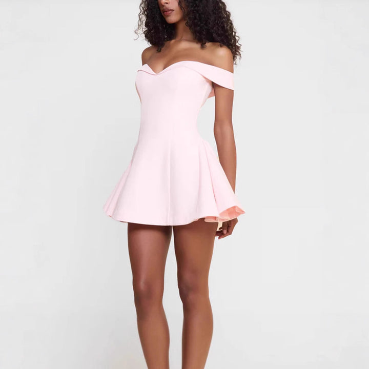 Damen Off-Shoulder Minikleid mit schwingendem Rock Echo Archiv