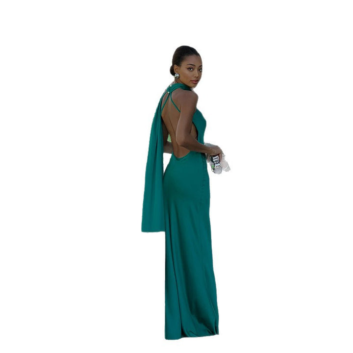 Damen asymmetrisches Maxikleid mit elegantem Wickeldetail Echo Archiv