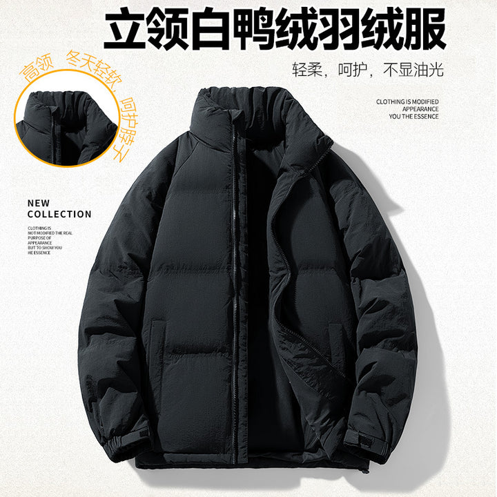 Herren Stepp-Daunen-Winterjacke mit hohem Stehkragen und verstellbarem Saum Echo Archiv
