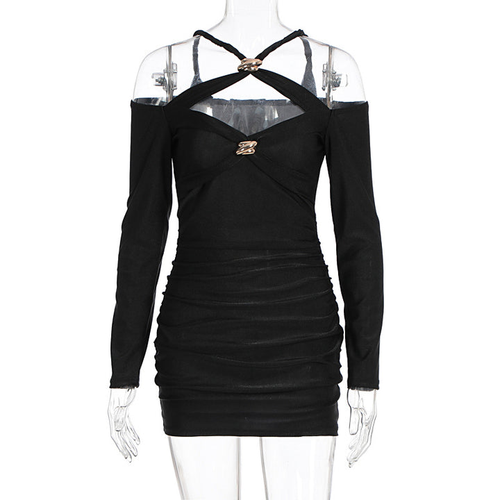 Damen Tailliertes Minikleid mit Off-Shoulder Design und stylischem Cut-Out Echo Archiv