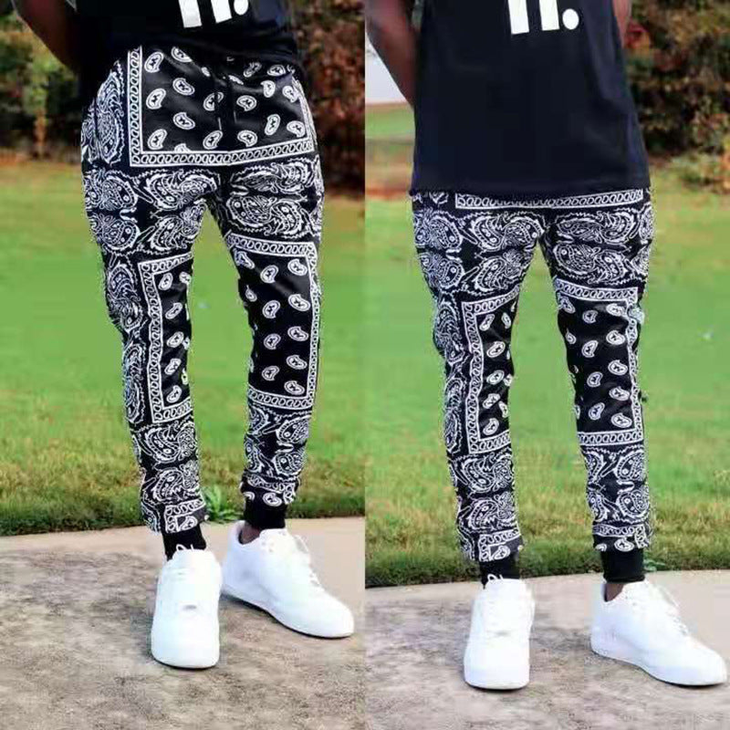 Herren bequeme Jogginghose mit trendigem Muster Echoarchiv