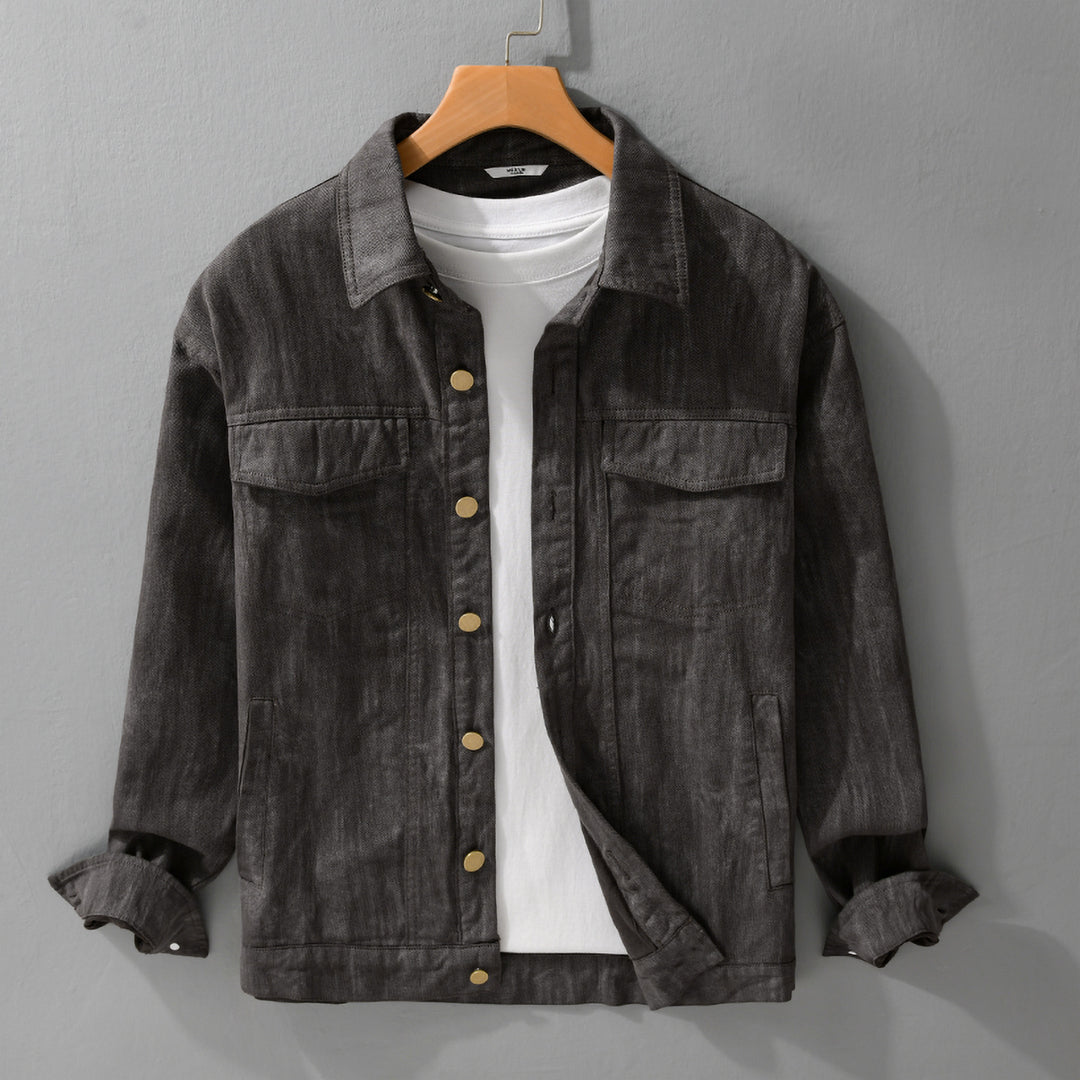 Herren Jeansjacke im Acid‑Wash Look mit Oversize‑Schnitt Echoarchiv
