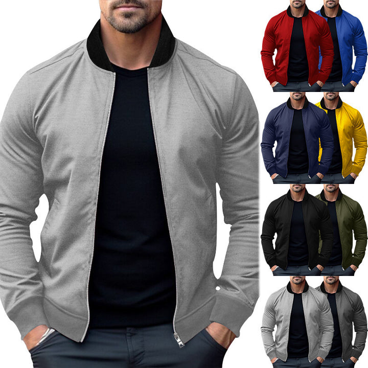 Herren Sportlicher Zip-Pullover mit hohem Kragen Echoarchiv