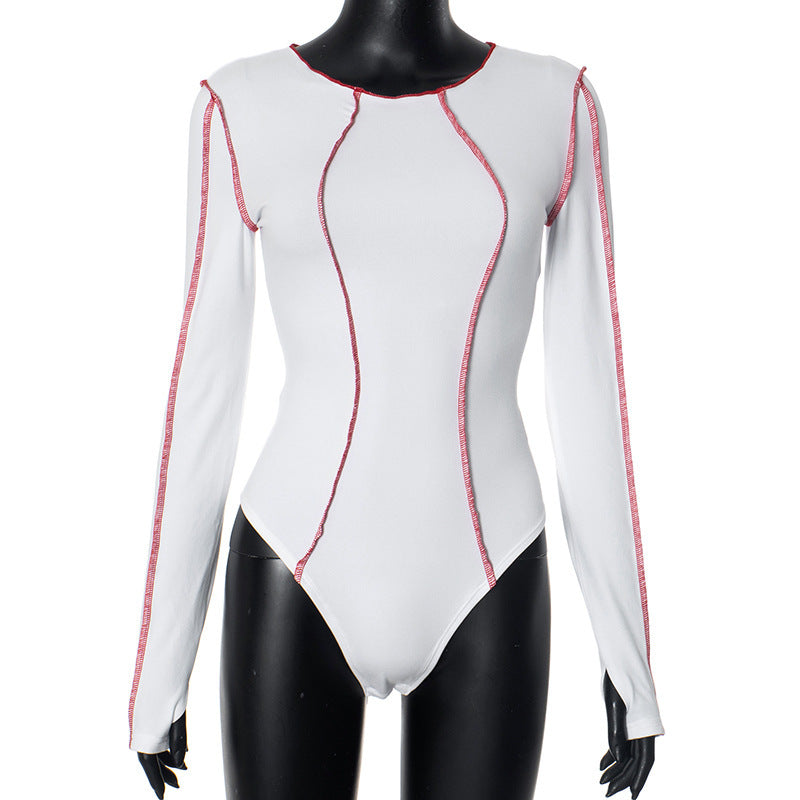 Damen Langärmliger Bodysuit mit modischen Akzenten Echo Archiv