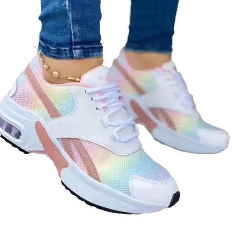 Damen Modische Chunky-Sneaker mit sichtbarem Luftkissen Keilsohle und gepolstertem Knöchelschaft – Névara
