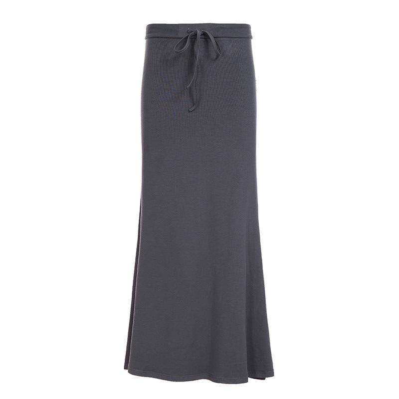 Damen nan Maxirock aus weichem Jersey mit Bindebund, hoher Taille und seitlichen Schlitzen Echo Archiv