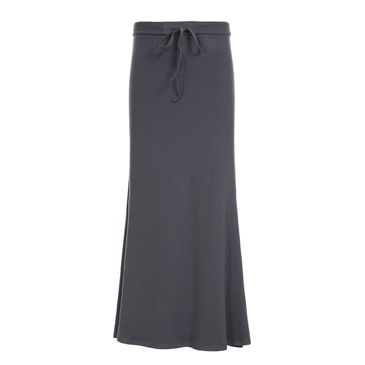 Damen nan Maxirock aus weichem Jersey mit Bindebund, hoher Taille und seitlichen Schlitzen Echo Archiv