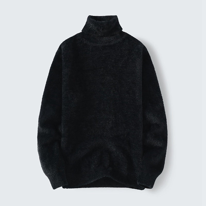 Herren warmer Rollkragenpullover aus weichem Strickstoff Echoarchiv