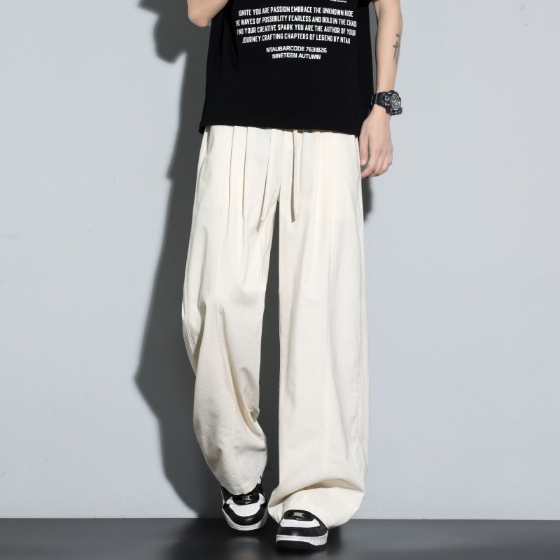 Damen Weite Lagen-Loungehose mit Cargo-Details & elastischem Tunnelzug Echoarchiv
