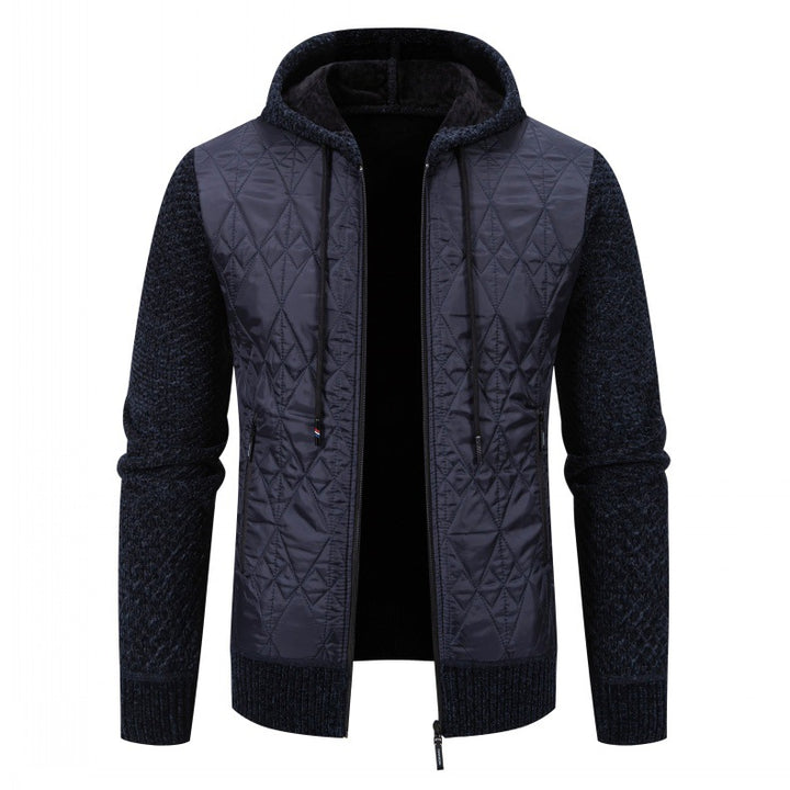 Herren gesteppte Übergangsjacke mit hohem Kragen und modernem Design Echoarchiv