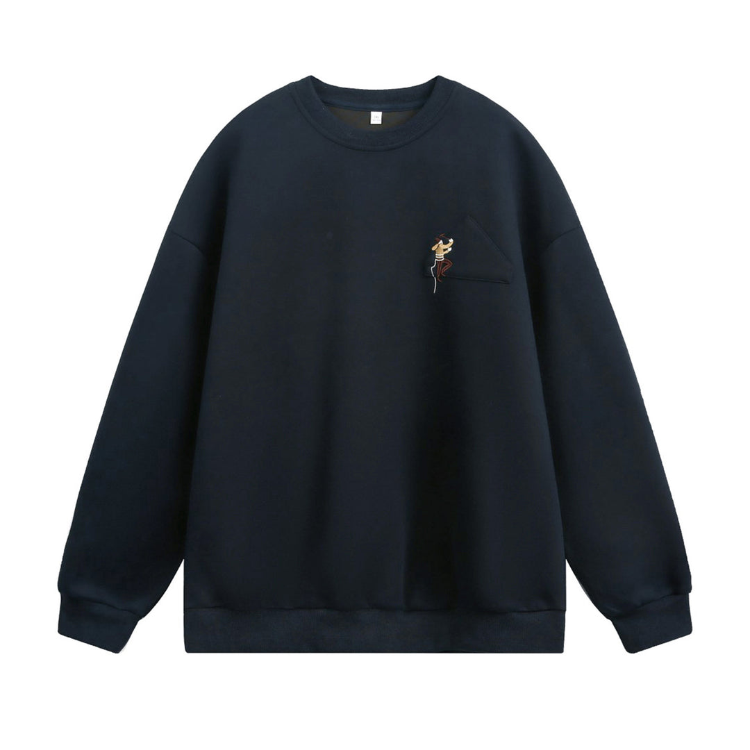 Unisex Oversize Sweatshirt mit aufgesetzter Brusttasche und Kletterer‑Stickerei Echo Archiv