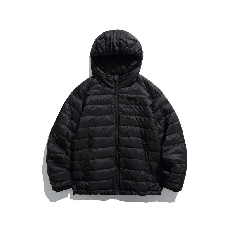 Unisex Ultraleichte gesteppte Kapuzenjacke mit Thermofüllung und Reißverschlusstaschen Echo Archiv