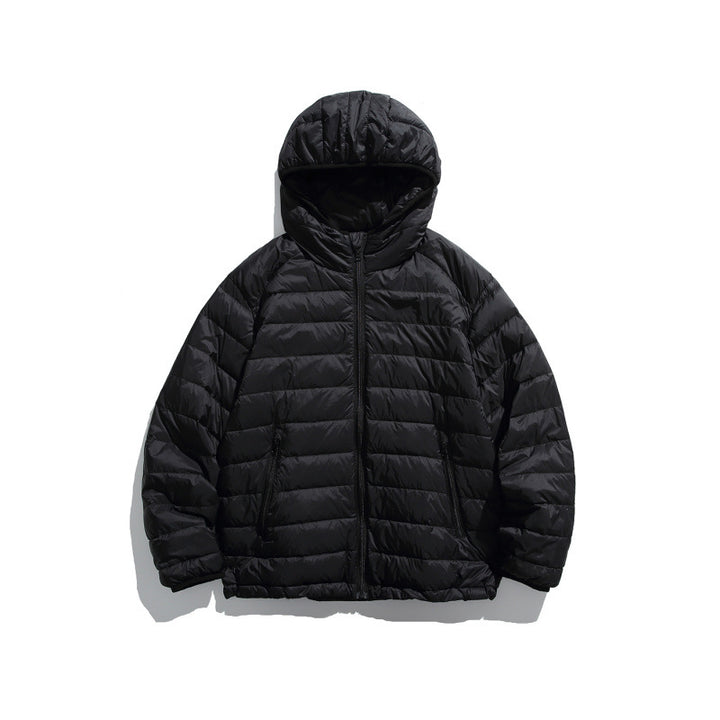 Unisex Ultraleichte gesteppte Kapuzenjacke mit Thermofüllung und Reißverschlusstaschen Echo Archiv