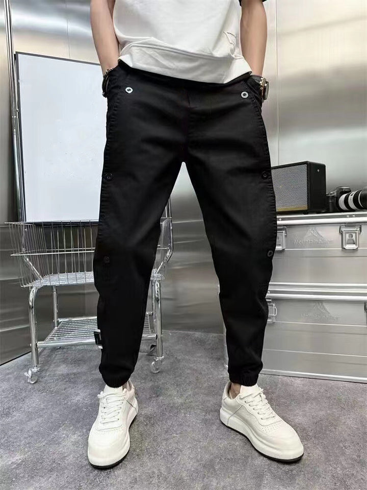 Herren modische Cargo-Hose mit praktischen Taschen und elastischem Bund Echoarchiv