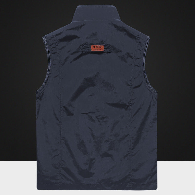 Herren Multifunktionale Outdoor-Utility‑Weste mit Mesh‑Innenfutter und Mehrfachtaschen Echoarchiv