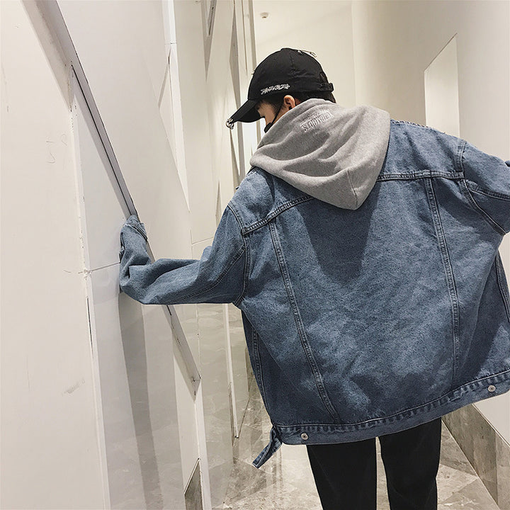 Herren Denimjacke mit integrierter Kapuze Echoarchiv 1788342630