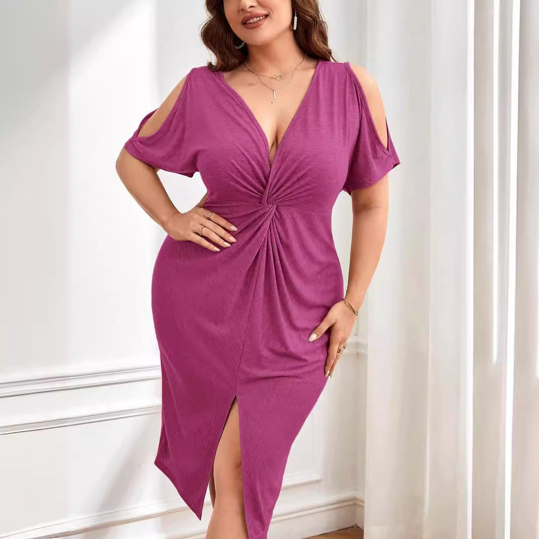 Damen Wickelkleid mit raffiniertem V-Ausschnitt und Trend-Details Echo Archiv
