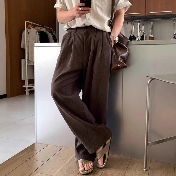 Herren Elegante und bequeme Leinenhose Echo Archiv