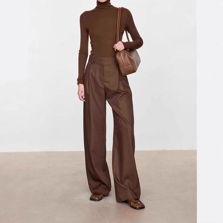 Damen Elegante und bequeme High-Waist Culotte-Hose Echoarchiv