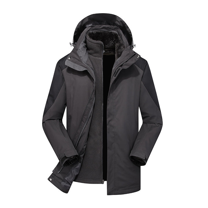 Damen zweilagige Softshelljacke mit herausnehmbarer Teddyfleece-Innenjacke und verstellbarer Kapuze Echoarchiv