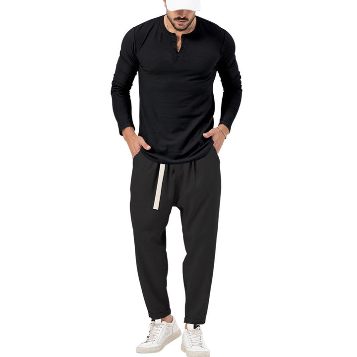 Herren Freizeit-Loungewear-Set mit bequemem Schnitt und praktischen Taschen Echoarchiv
