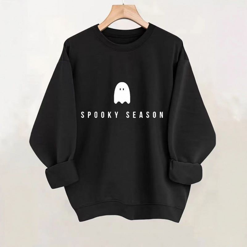 Unisex nan lässiges Halloween Sweatshirt mit Gespenst-Print und Oversize-Schnitt Echo Archiv