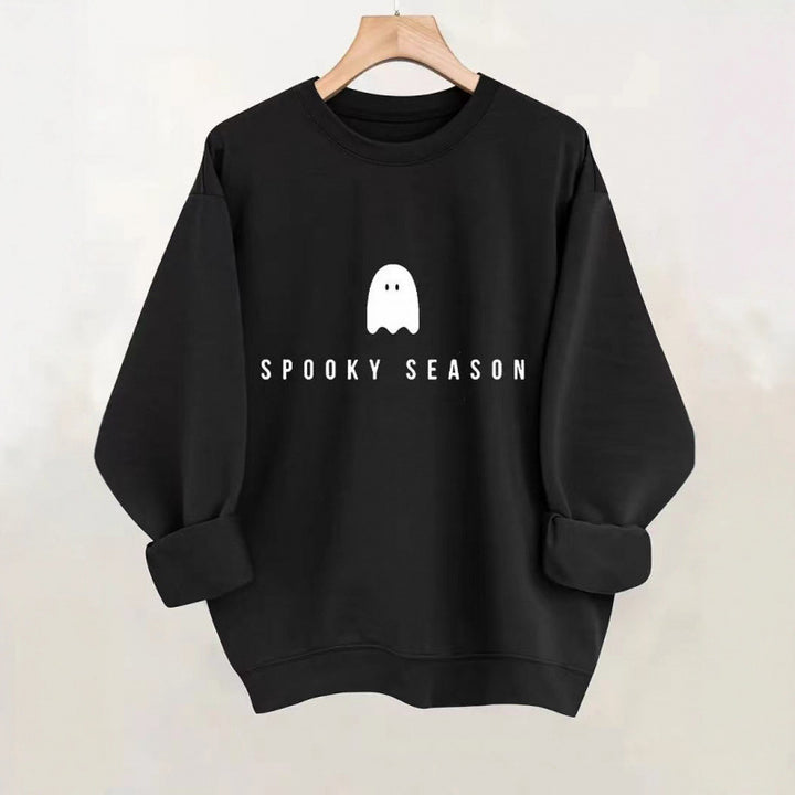 Unisex nan lässiges Halloween Sweatshirt mit Gespenst-Print und Oversize-Schnitt Echo Archiv