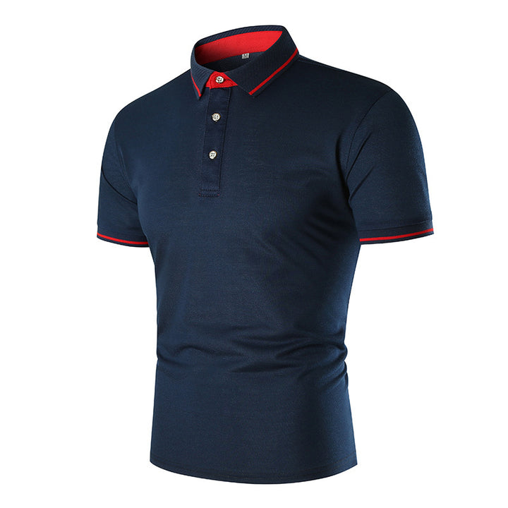 Herren Poloshirt mit kontrastierendem Kragen und atmungsaktiven Eigenschaften Echoarchiv