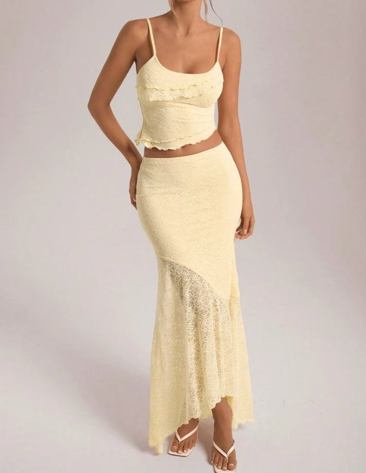 Damen Spitzen Set mit Rüschendetails Echo Archiv