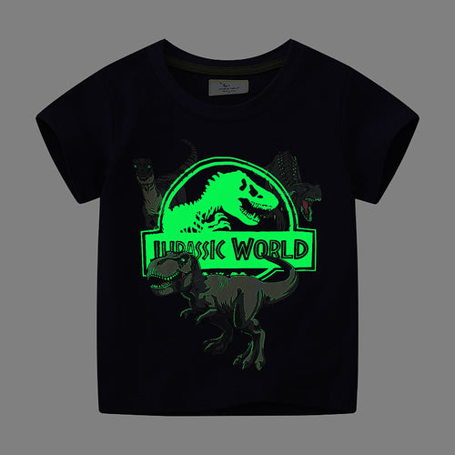 Jungen T-Shirt mit leuchtendem Dinosaurier-Motiv Echo Archiv