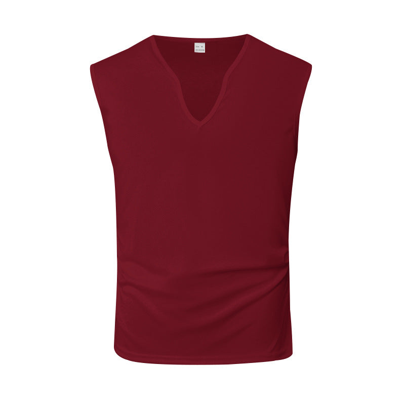 Herren ärmelloses V-Ausschnitt-Tanktop aus atmungsaktivem Stretchmaterial Echoarchiv