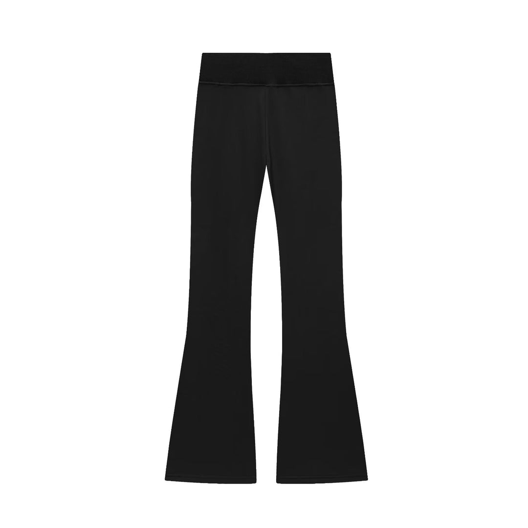 Damen 600+ hochtaillierte ausgestellte Jersey‑Hose mit Stretchbund Echo Archiv