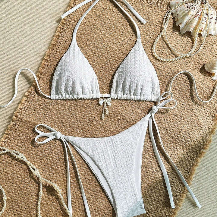 Damen Dreiecksbikini mit zarten Texturen Echo Archiv
