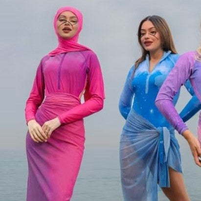 Damen Modischer Schwimmanzug mit Hijab Echo Archiv