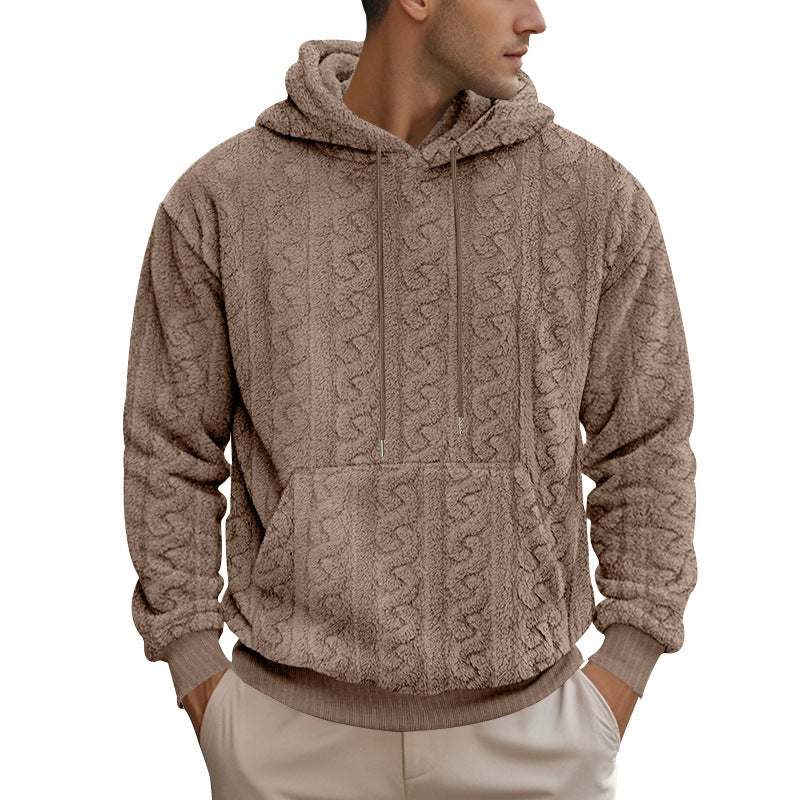 Herren Kapuzenpullover aus weichem Polarstoff mit praktischen Kängurutaschen Echoarchiv
