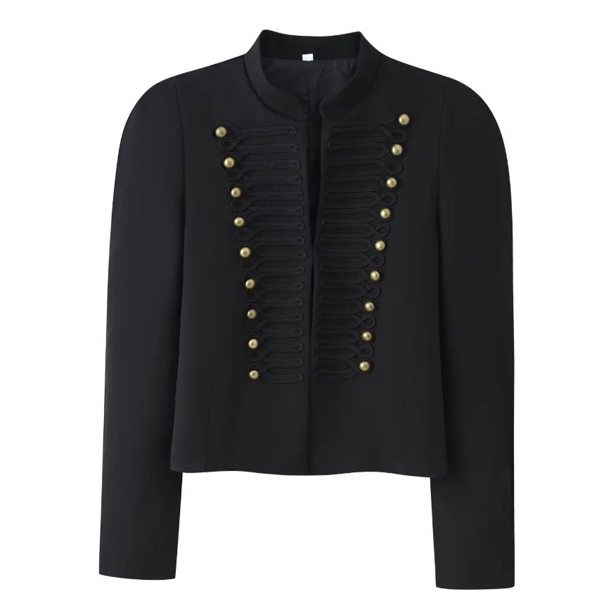 Damen Kurzjacke im hussareninspirierten Design mit Stehkragen und Zierkordeln Echo Archiv