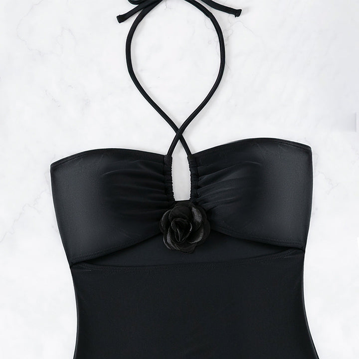 Damen Einteiler Badeanzug mit elegantem Wickeldetail Echo Archiv
