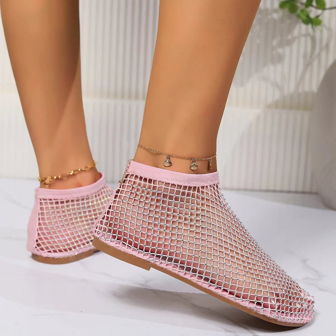 Damen Mesh-Booties mit Strassbesetztem NetzgewEcho Archive und elastischem Schaft Echo Archiv
