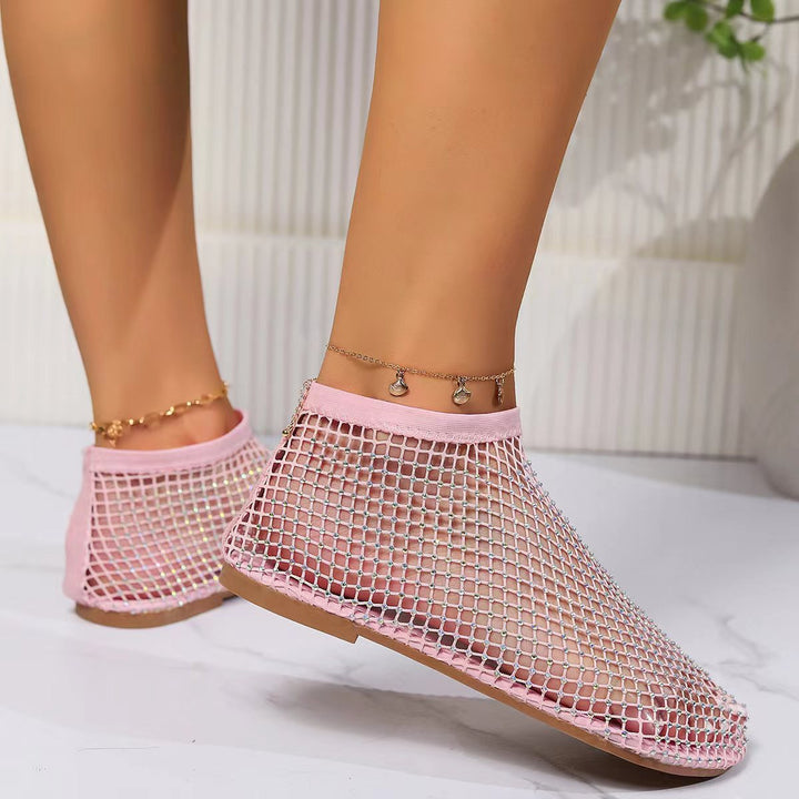 Damen Mesh-Booties mit Strassbesetztem NetzgewEcho Archive und elastischem Schaft Echo Archiv
