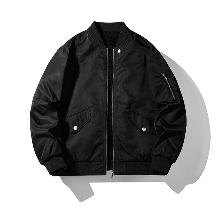 Herren  isolierte boxy Bomberjacke mit Klappenhandtaschen und gerippten Details Echo Archiv