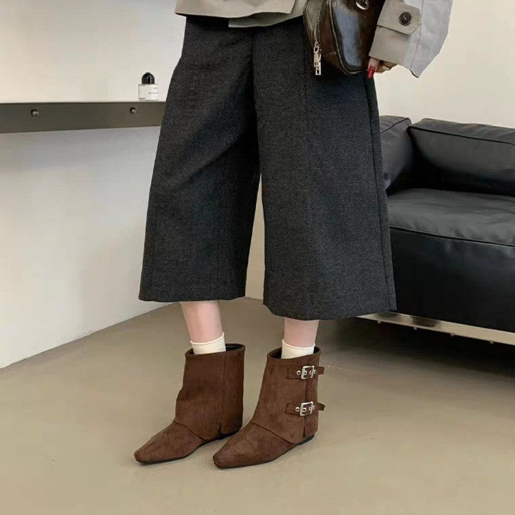 Damen Modische Stiefeletten mit Schnallen-Detail Echo Archiv