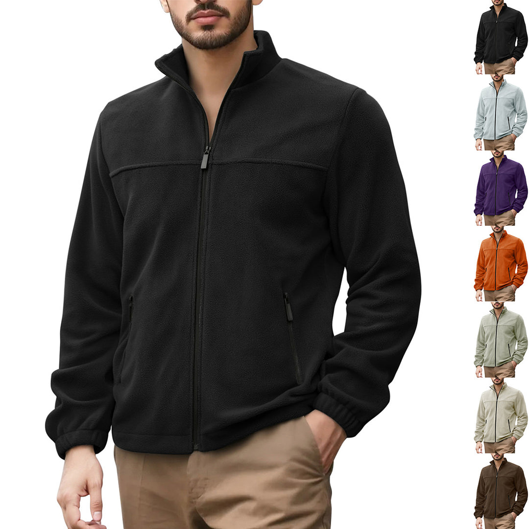 Herren Fleecejacke mit hohem Kragen Echoarchiv