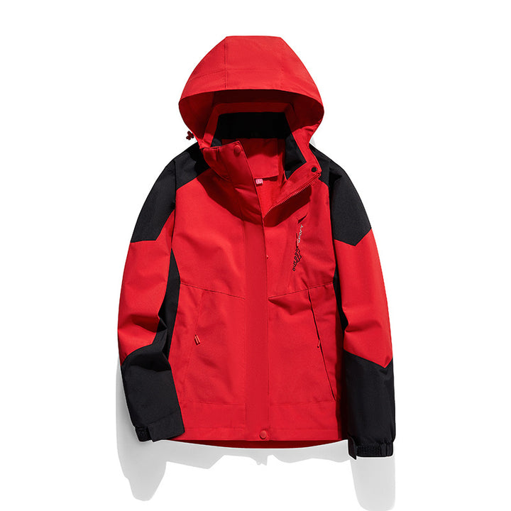 Damen zweilagige Softshell‑Outdoorjacke mit abnehmbarem Fleece‑Innenlayer und Kapuze Echoarchiv