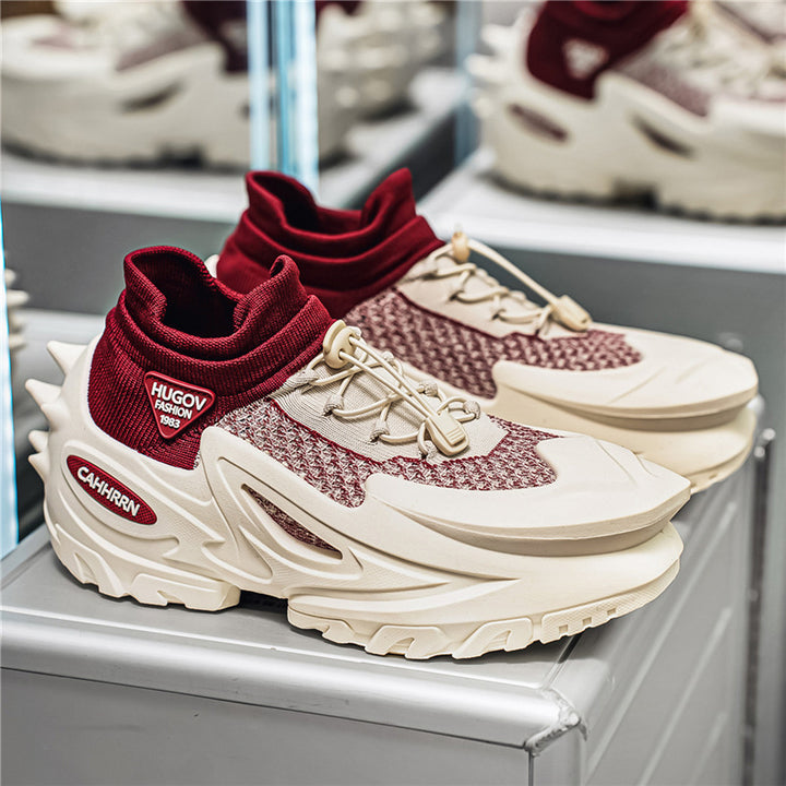 Unisex futuristische Chunky-Sneaker mit gestricktem Schaft, skulpturierter EVA-Sohle und Schnellzugverschluss – Norré