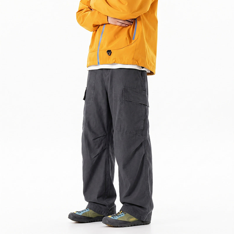 Damen Weite Cropped Cargo‑Hose mit elastischem Bund und aufgesetzten Taschen Echo Archiv