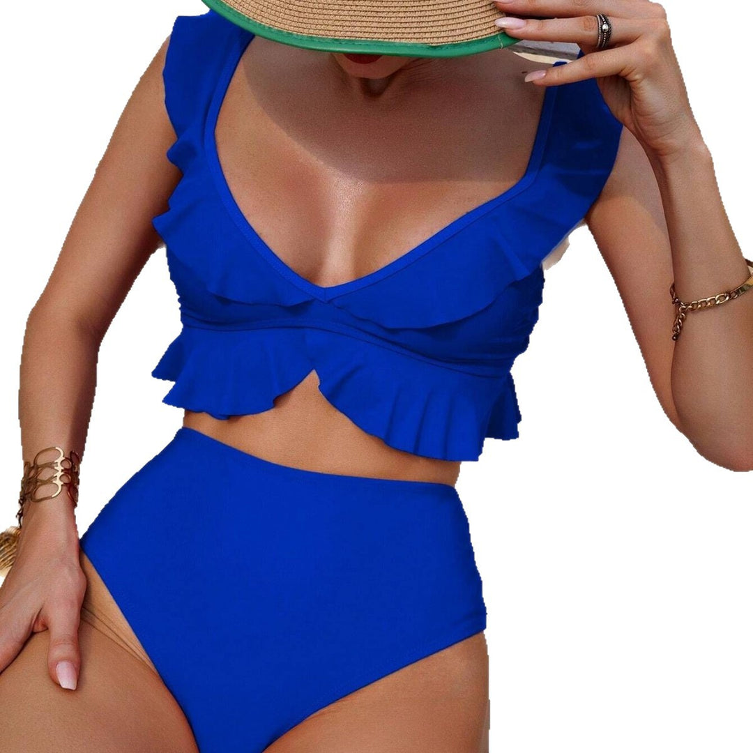 Damen Hochgeschnittenes Bikini-Set mit voluminösem Oberteil Echo Archiv