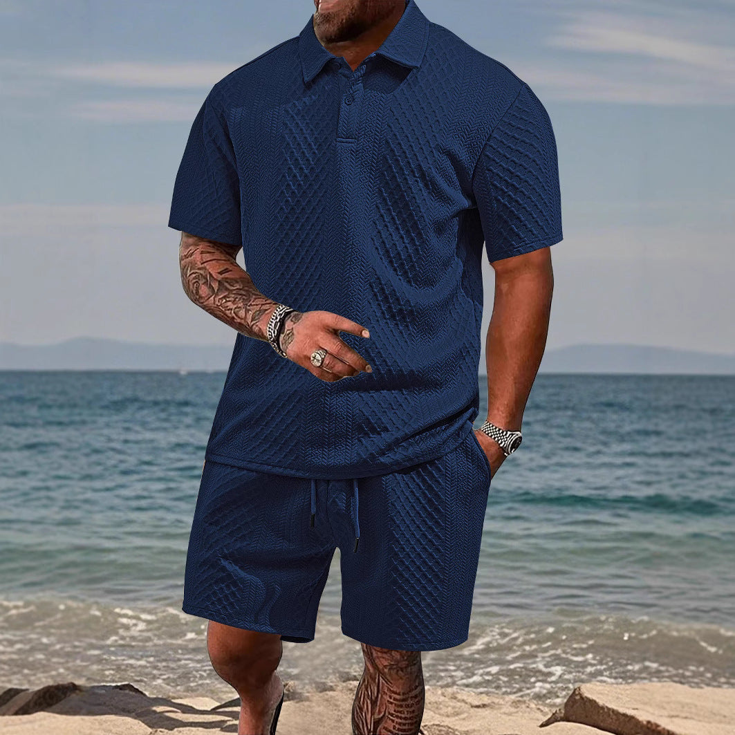 Herren Sportliches Polohemd und Shorts Set Echoarchiv