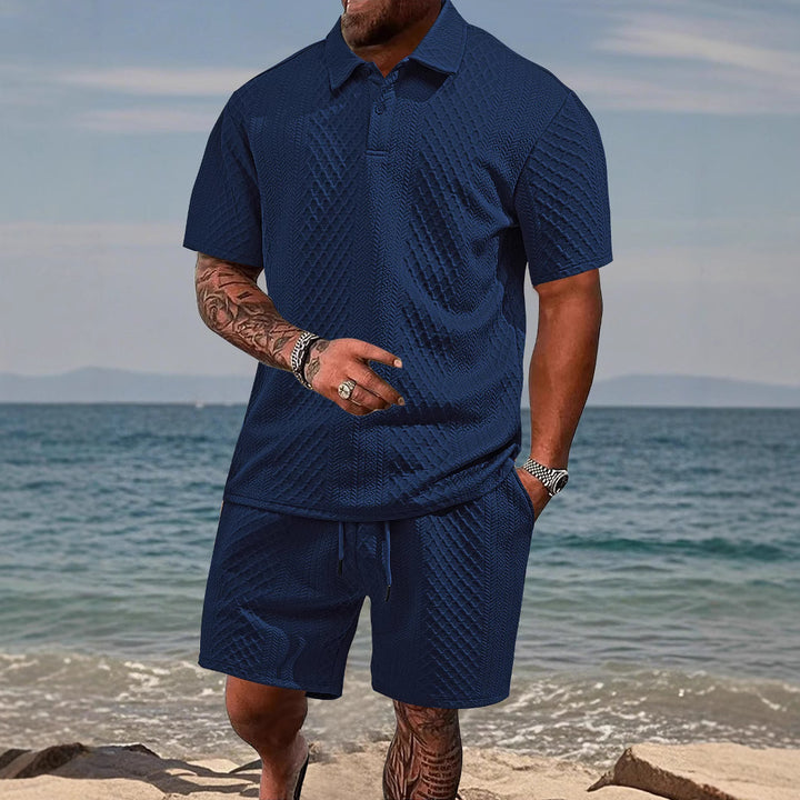 Herren Sportliches Polohemd und Shorts Set Echoarchiv