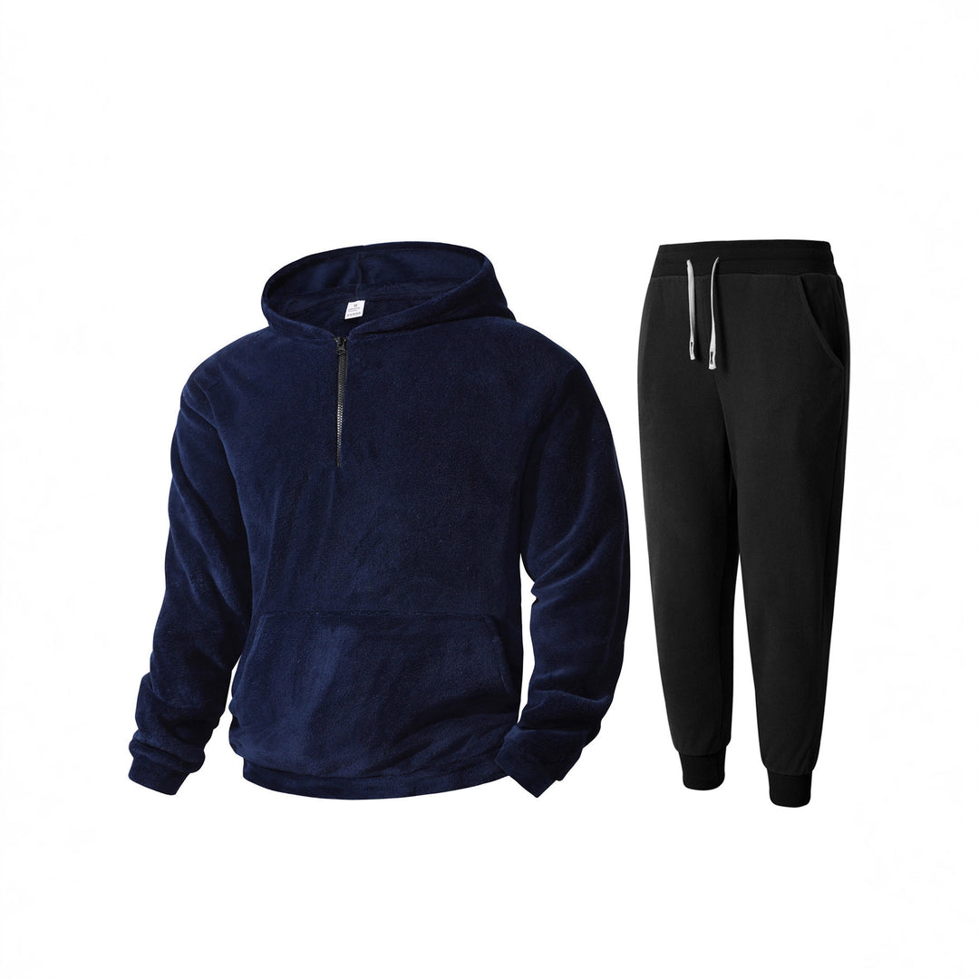 Herren kuscheliges Fleece-Hoodie und Jogginghose Set Echoarchiv